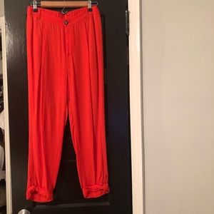Anthropologie orange Capri pants size 4